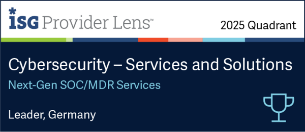 Leader in ISG Provider Lens: Cybersecurity - Solutions and Services: Next-Gen SOC MDR Services Leader