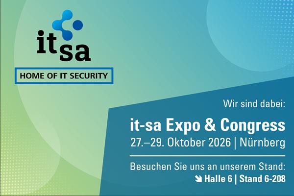 Treffen Sie uns auf der it-sa 2026 – Security live erleben